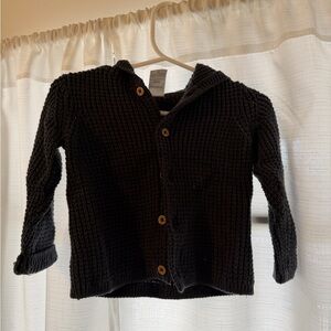 Cozy Navy Knit Hooded cardigan